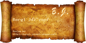 Bergl József névjegykártya